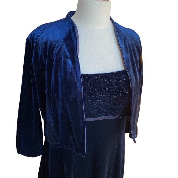 NWOT Vintage Velvet Babydoll Dress & Jacket Hoco Fairy Whimsigoth Sparkle-12P - Picture 4 of 16